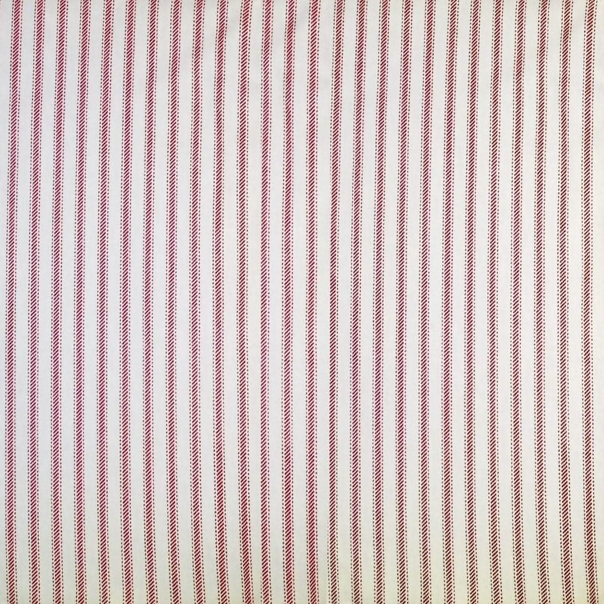 Ticking Stripe Red Swatch | Barnett Home Decor