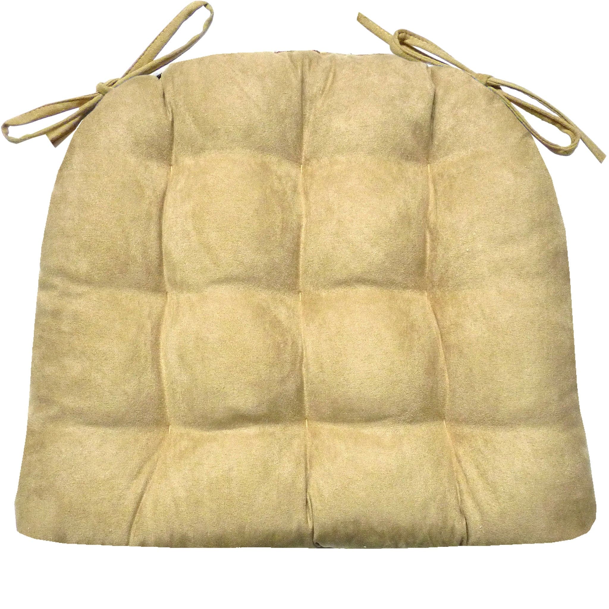 16-inch Solid Microsuede U-shaped Tufted Chair Cushions (Set of 6)  916X16US-T-6CH-MS