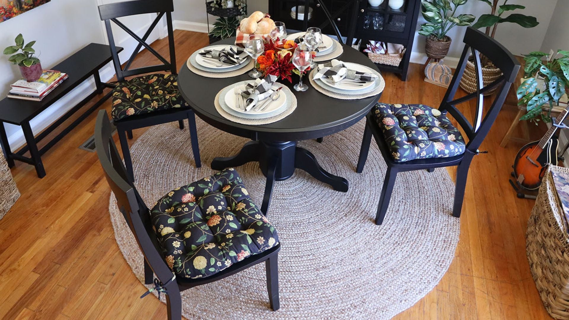 black friday sale chair pads with dining room decorated for thanksgiving