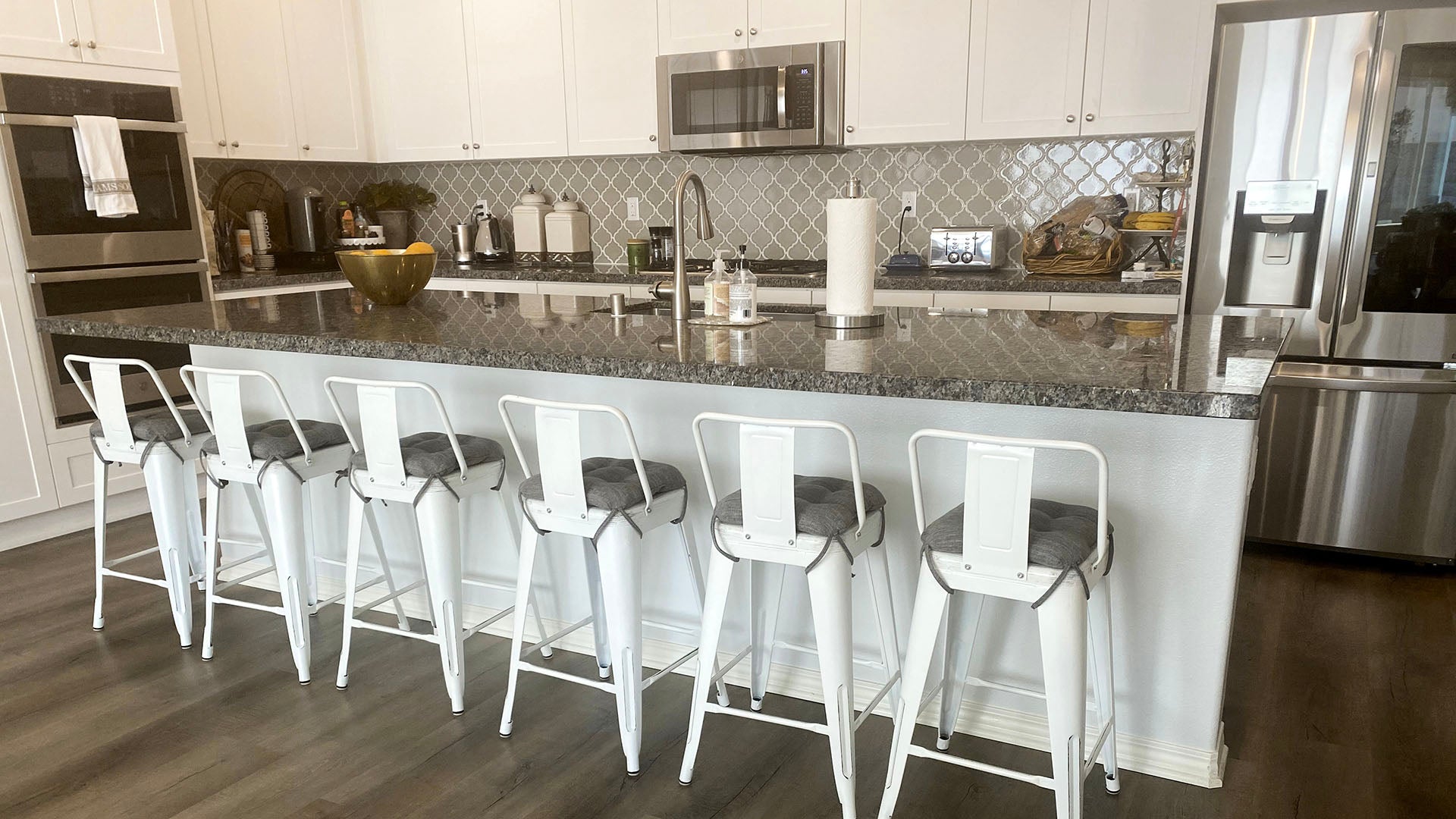 Industrial Tolix Bar Stool Cushions - Square