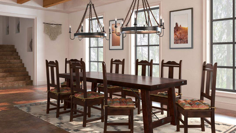 southwest dining chair cushions by barnett home decor - southwestern santa fe ranch dining chair pads