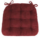 Corduroy Garnet Red Dining Chair Pad - Never Flatten Chair Cushion