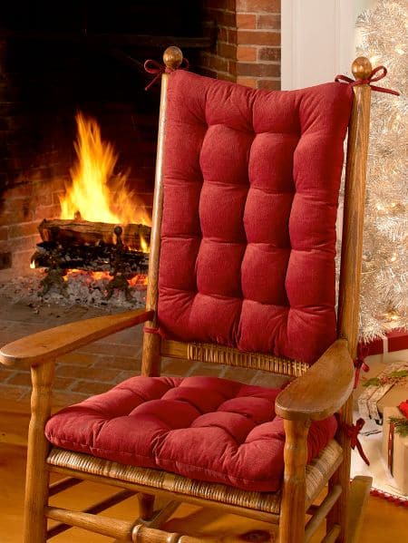 Never-Flatten Tufted Rocker Chair Cushion Set - Corduroy