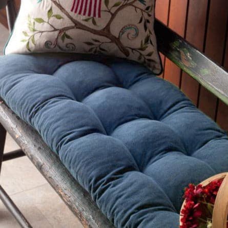 Never-Flatten Tufted Corduroy Bench Cushion - Corduroy