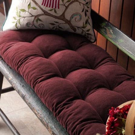 Never-Flatten Tufted Corduroy Bench Cushion - Corduroy