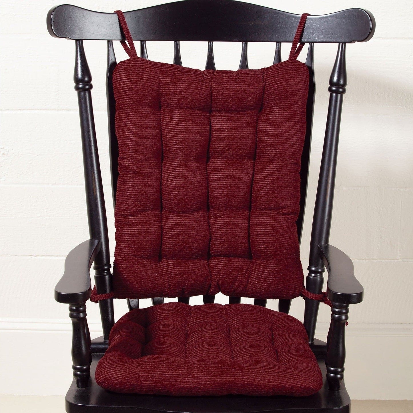 Chenille Rib Rocking Chair Cushions - Latex Foam Fill