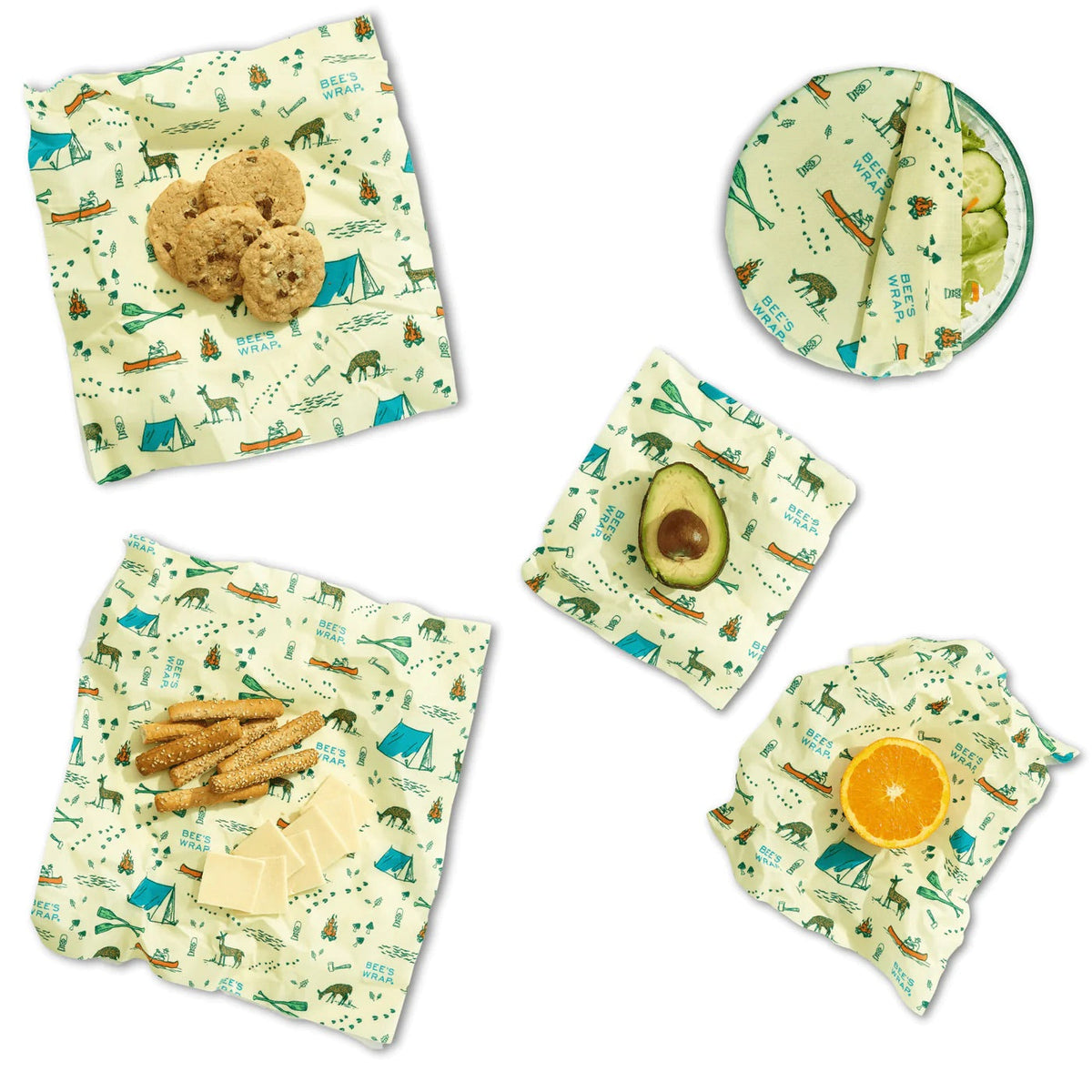 Bee's Wrap Food Storage - Waxed Cotton Cloth, 3-Pack