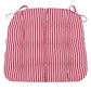 Candy Stripe Red Dining Chair Pads - Latex Foam Fill