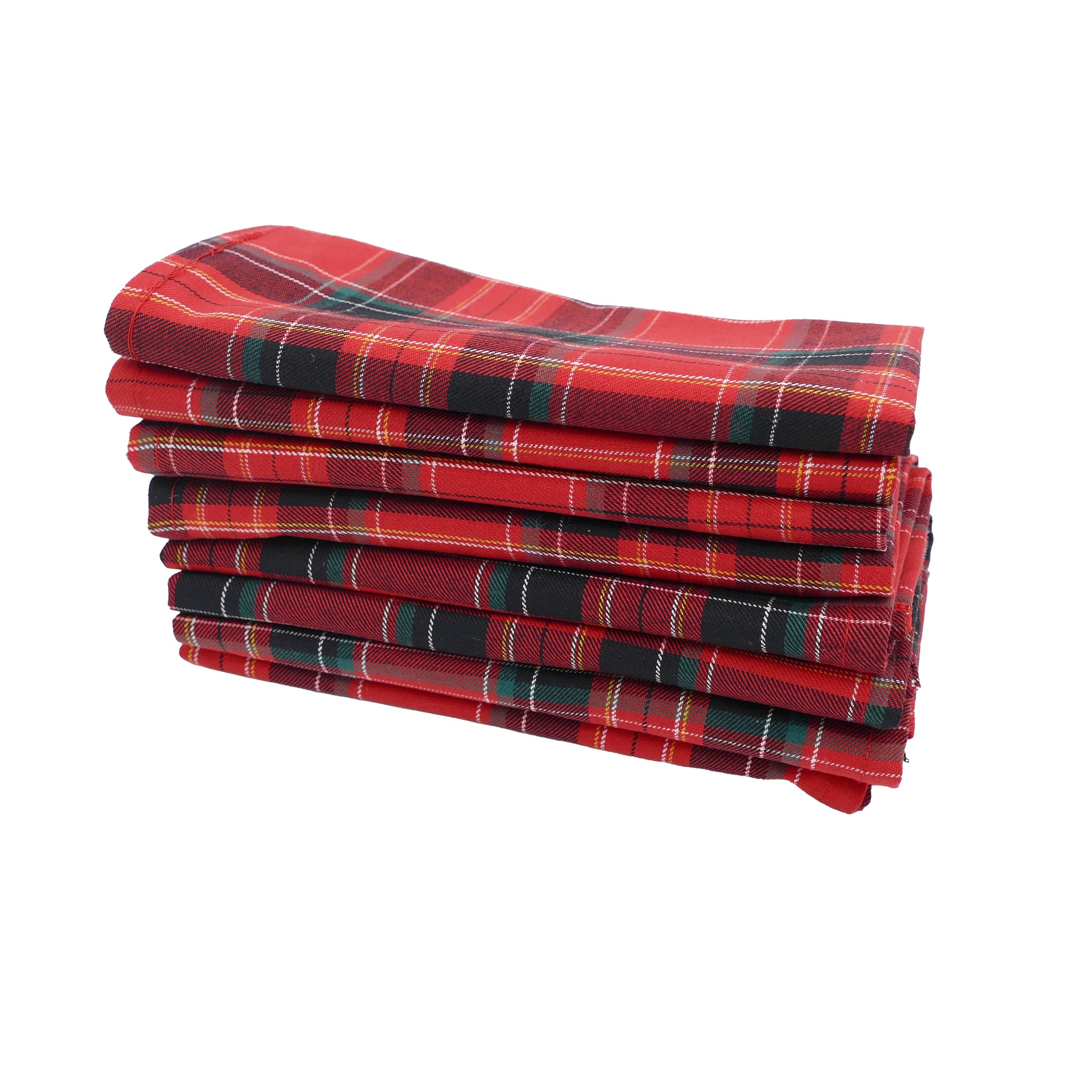 Tartan Red Cloth Napkins Set of 4 or Set of 8