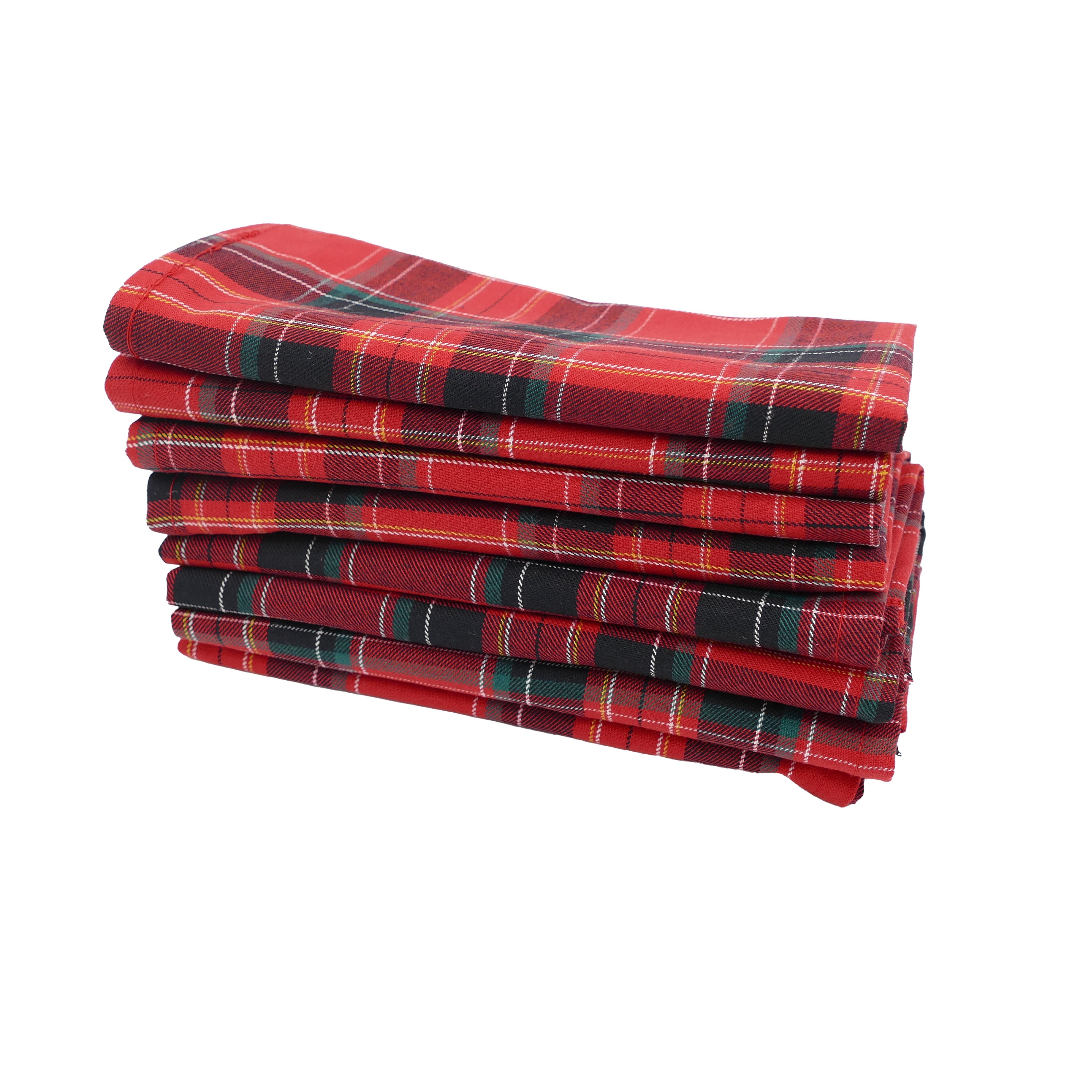 Tartan Red Cloth Napkins Set of 4 or Set of 8