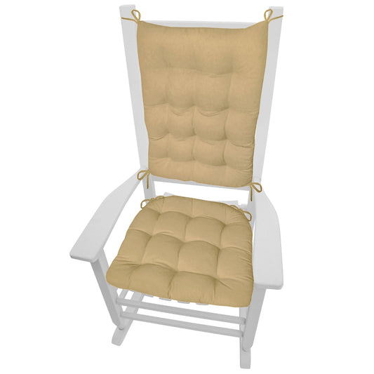 tan cotton rocking chair cushions from vermont