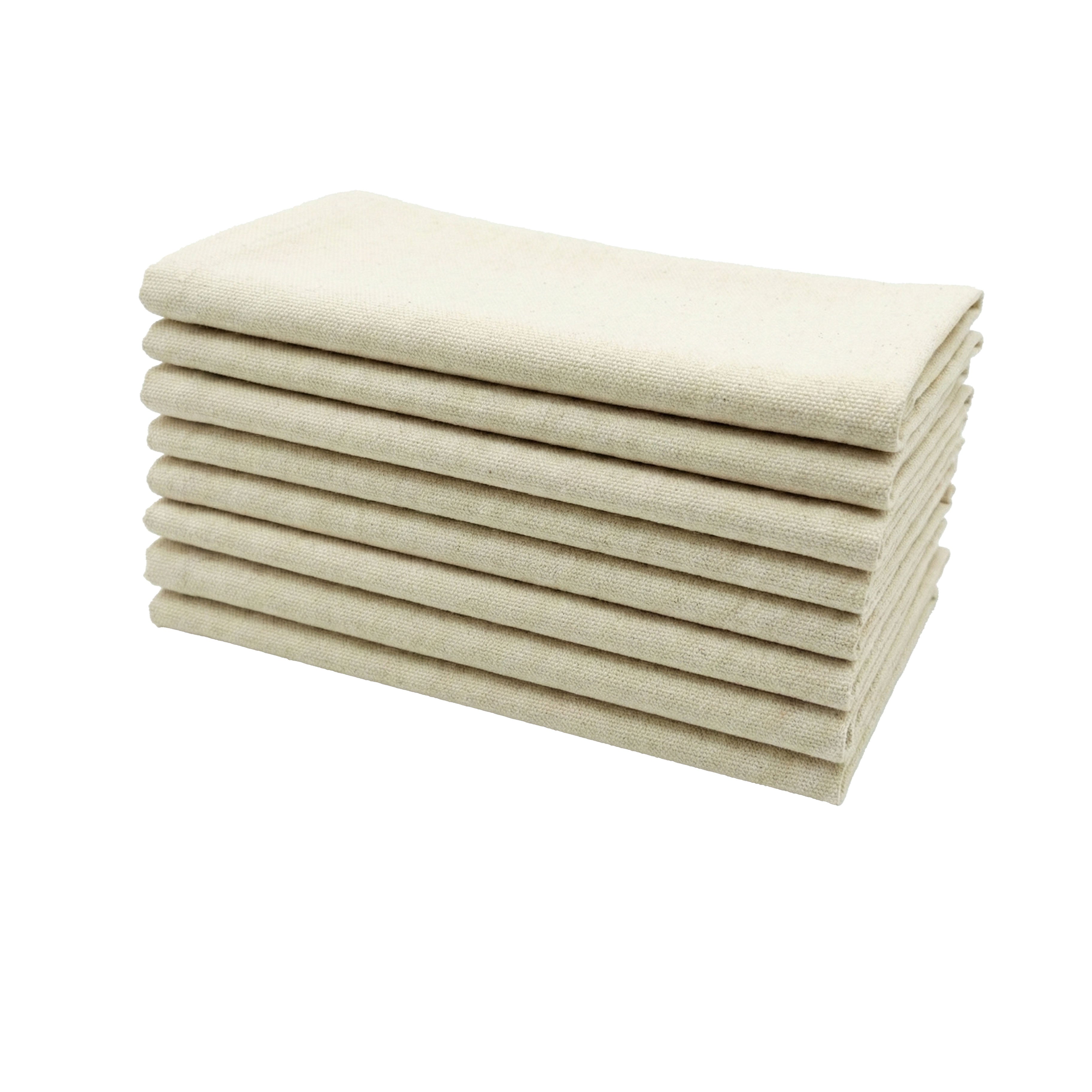 Cotton Duck Natural Napkins Set of 4 or Set of 8