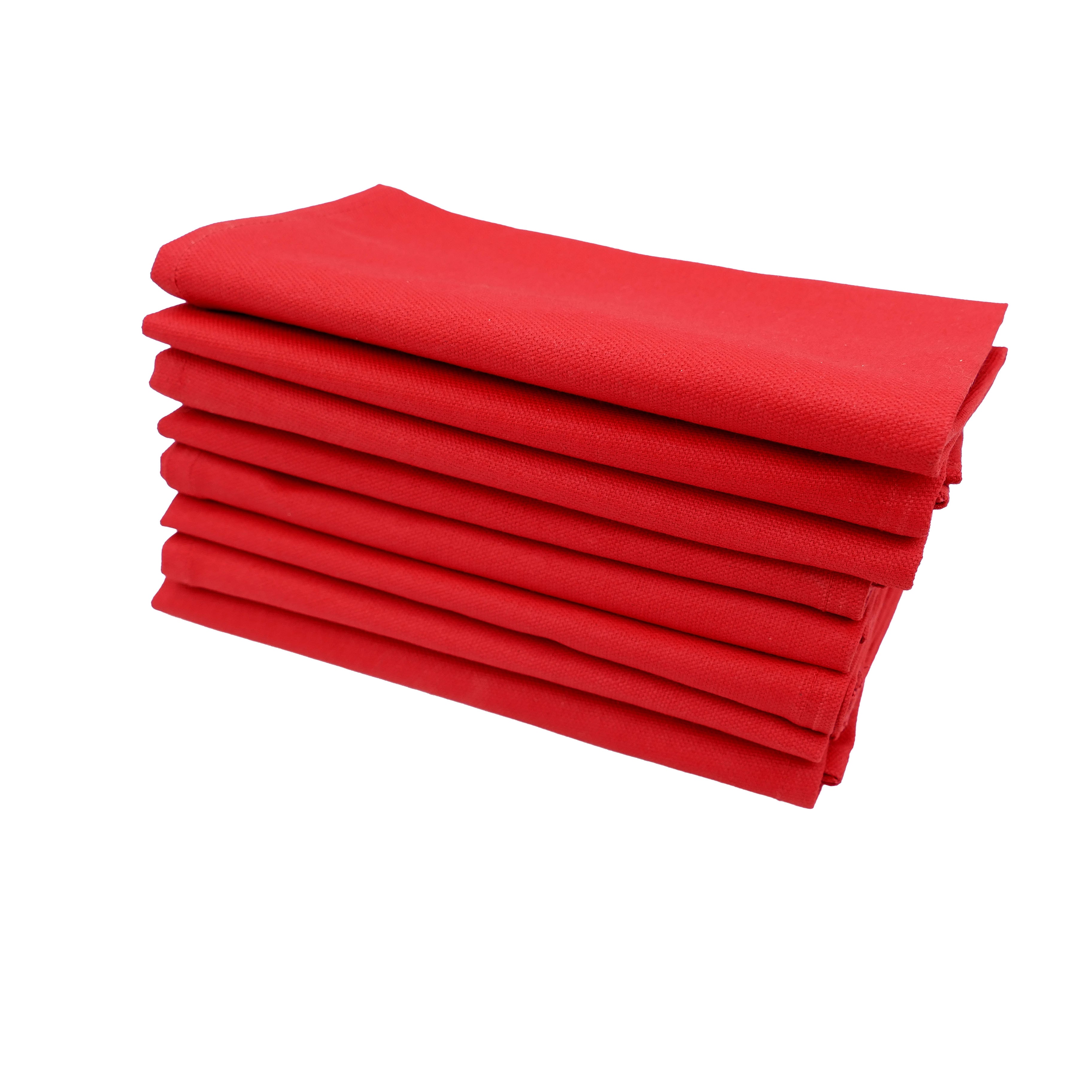 Cotton Duck Red Cloth Napkins Set of 4 or Set of 8