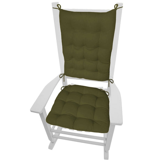 dark sage green rocking chair cushions made of cotton from Vermont