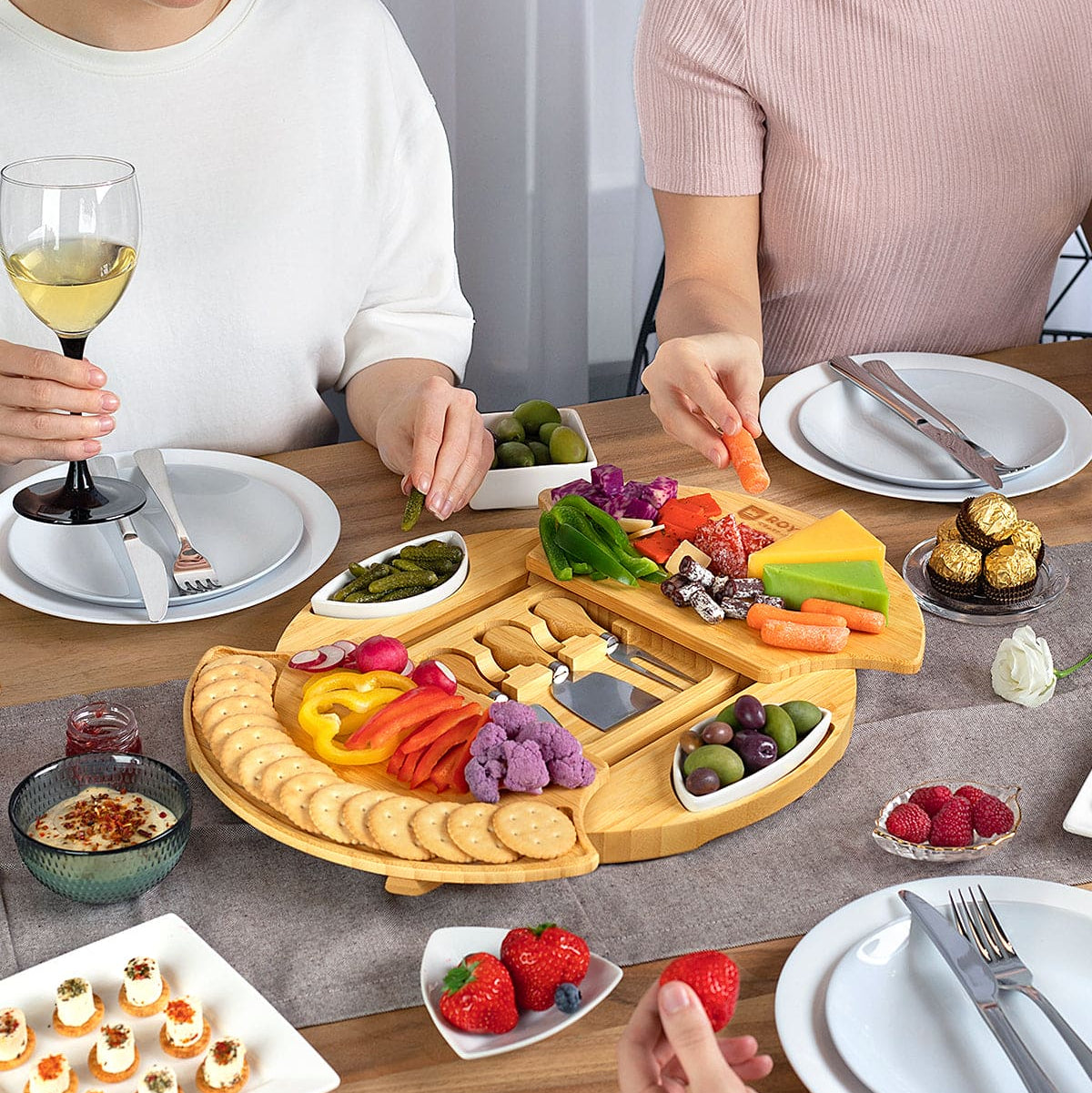 Cheese Board Set, Round - Includes Serving Tools