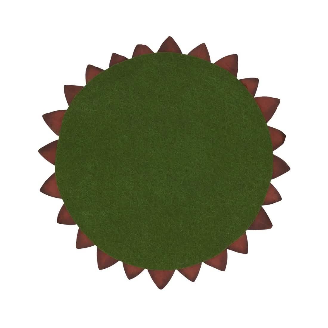 Harvest Fall Leaves Placemats - 15" Round, Set of 4 - Copper Leaf Pattern, Thanksgiving Holiday