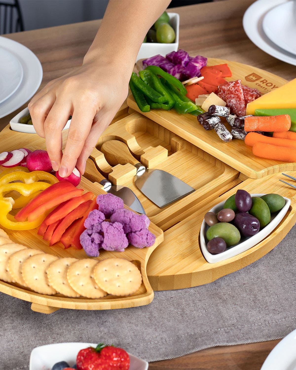 Cheese Board Set, Round - Includes Serving Tools