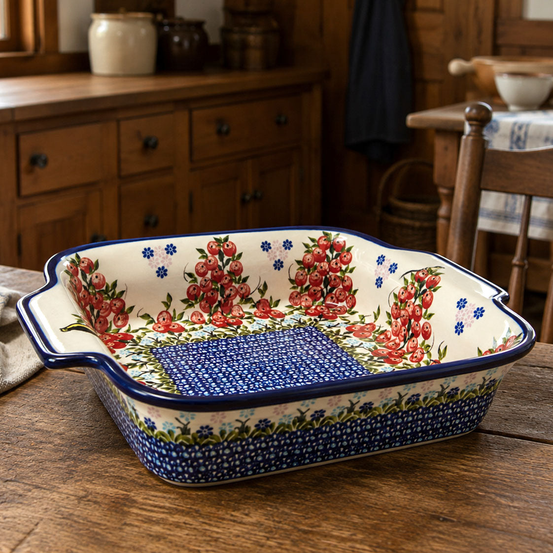 Polish Pottery Square Baker - 9x9 Bakeware