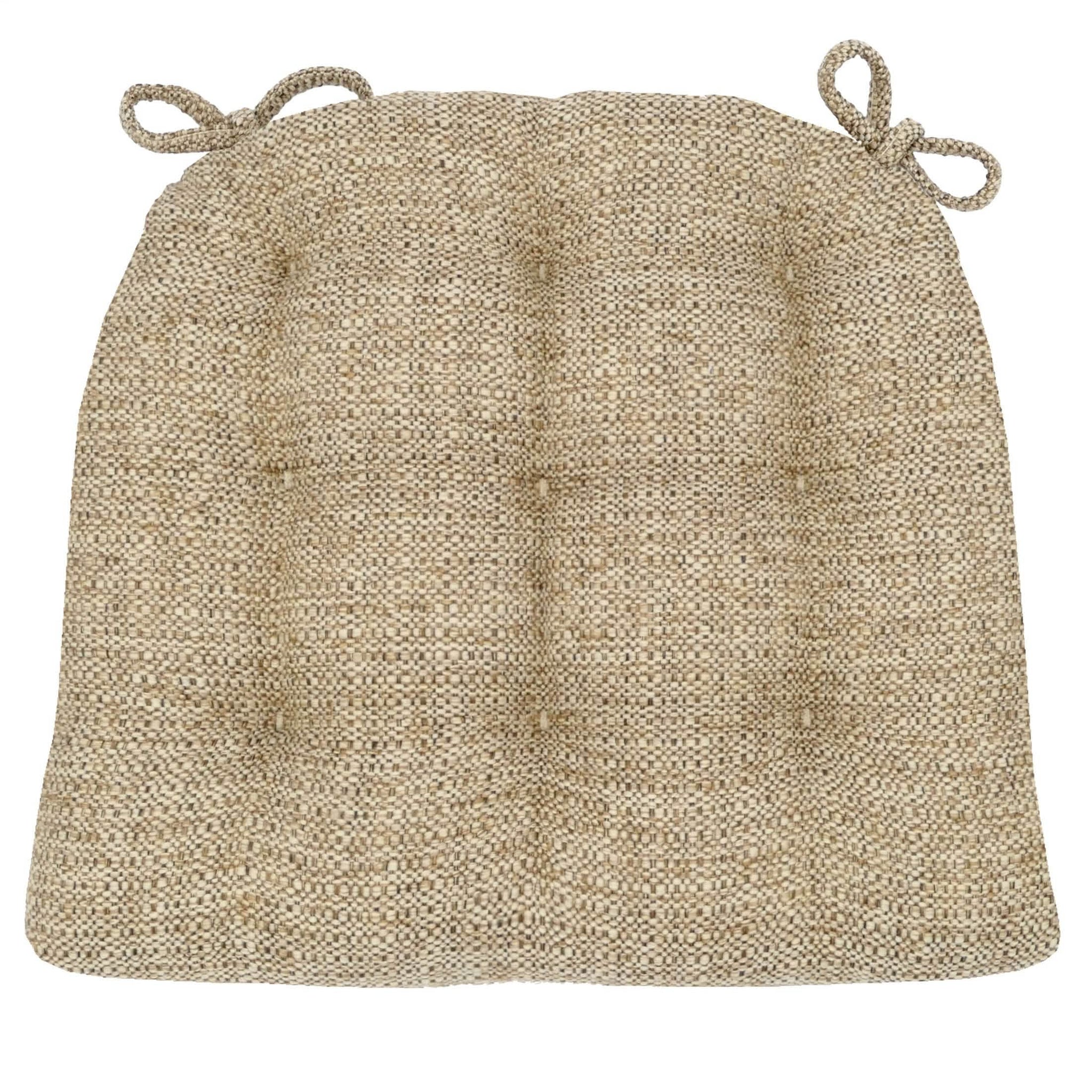 Brisbane Camel Tweed Dining Chair Pad - Barnett Home Decor - Beige