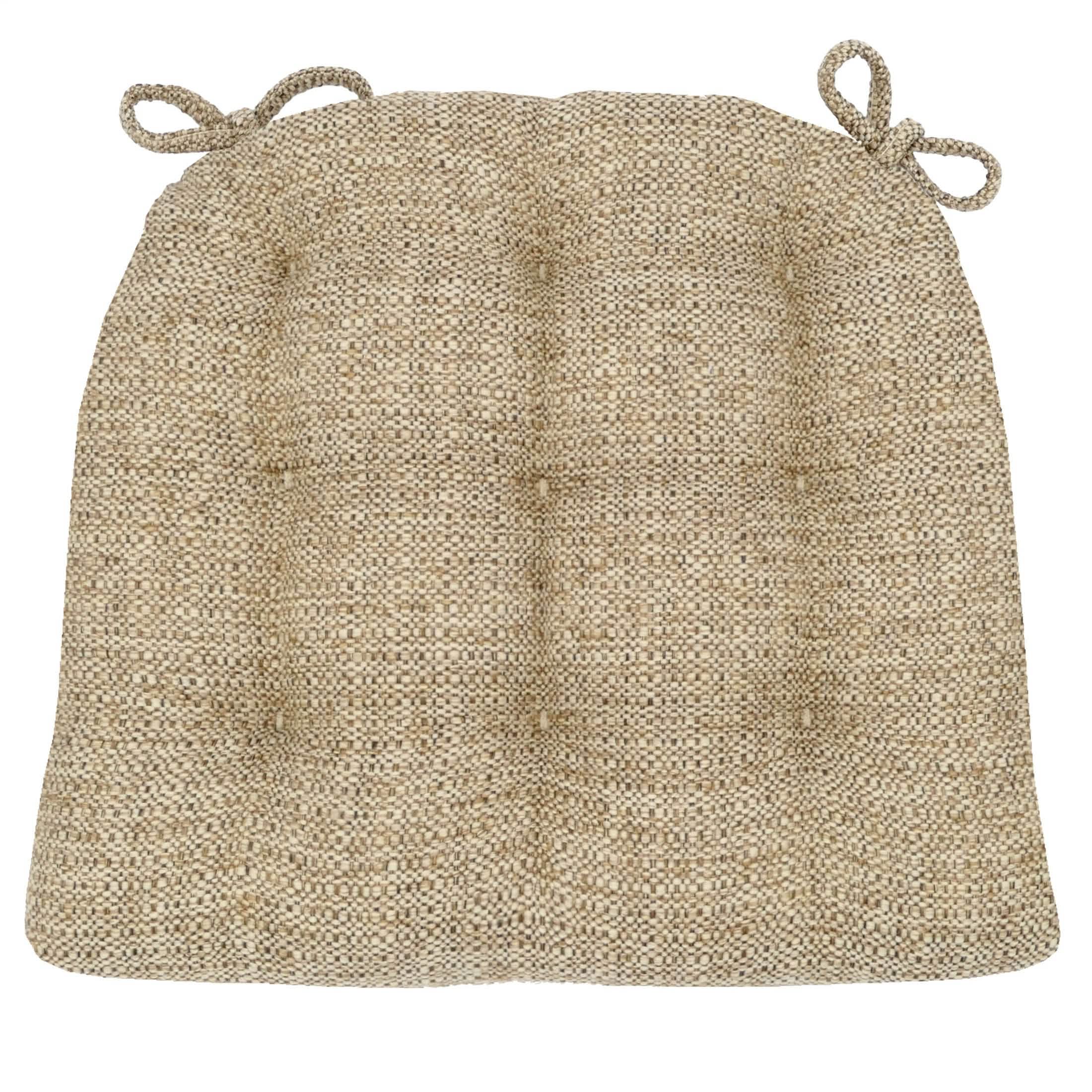 Brisbane Camel Tweed Dining Chair Pad - Barnett Home Decor - Beige