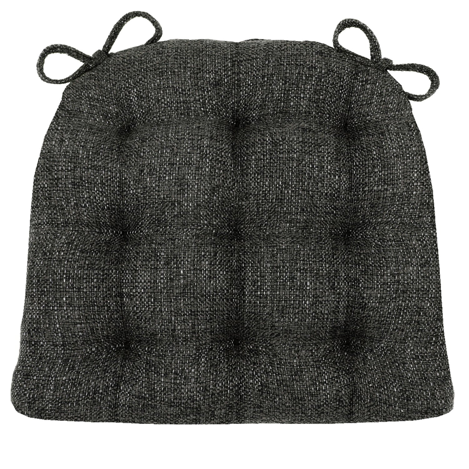 Brisbane Charcoal Black Dining Chair Cushions - Barnett Home Decor - Black 