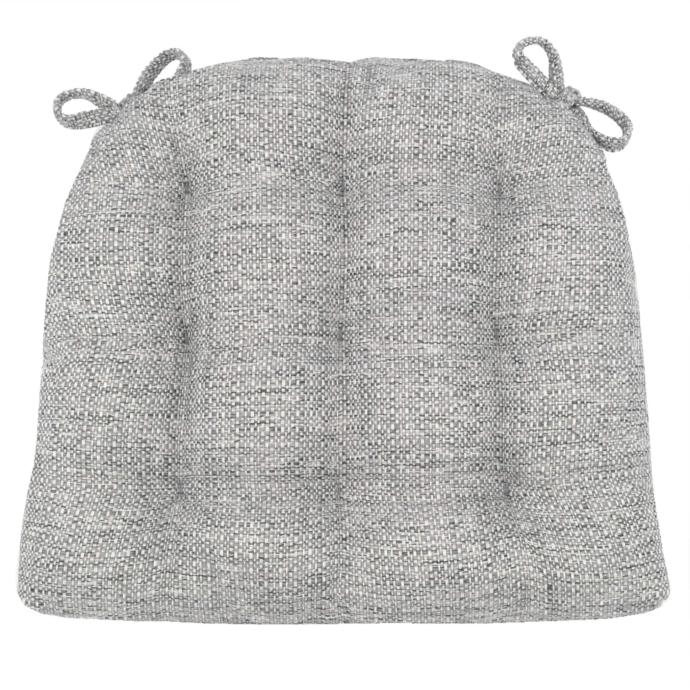 Brisbane Silver Grey Dining Chair Cushions - Barnett Home Decor - Silver & Grey