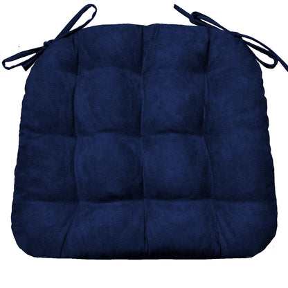 Micro Suede Royal Blue Dining Chair Cushions | Barnett Home Decor | Blue - Deep Blue