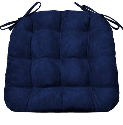 Micro Suede Royal Blue Dining Chair Cushions | Barnett Home Decor | Blue - Deep Blue