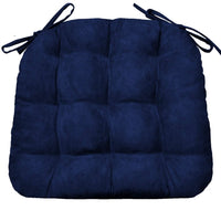 Micro Suede Royal Blue Dining Chair Cushions | Barnett Home Decor | Blue - Deep Blue