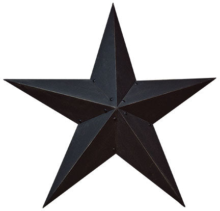Barn Star Wall Decor, 36 Inch Farmhouse Accent, Black