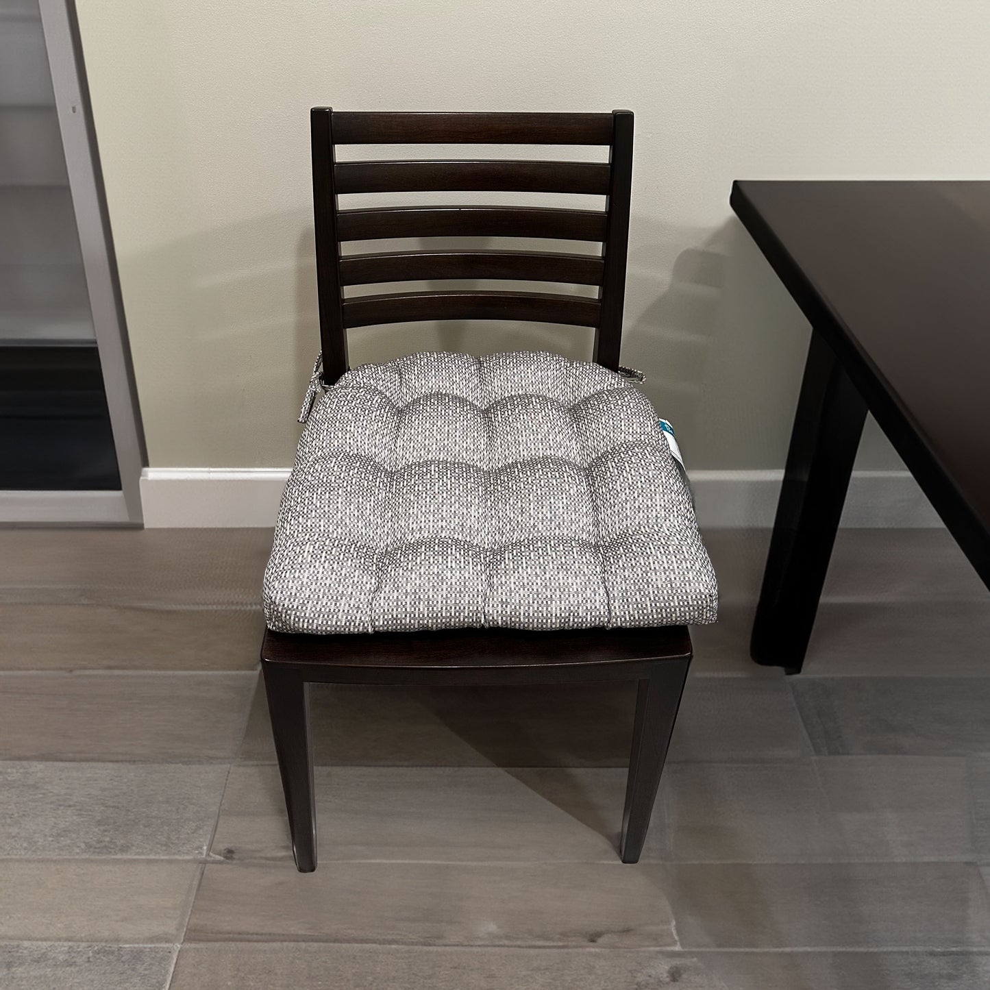 June Grey Dining Chair Pads - Reversible, Latex Foam Fill