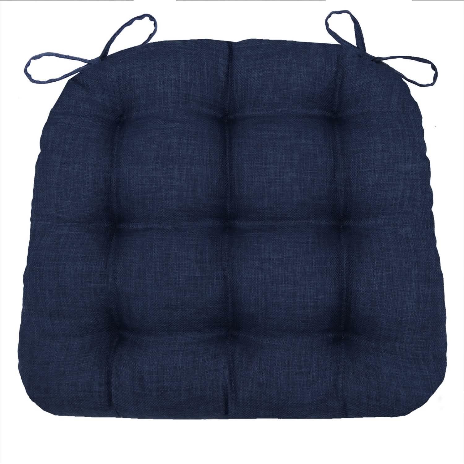 Rave Indigo Blue Indoor / Outdoor Dining Chair Cushions & Patio Chair Cushions | Dark Blue | Midnight Blue 