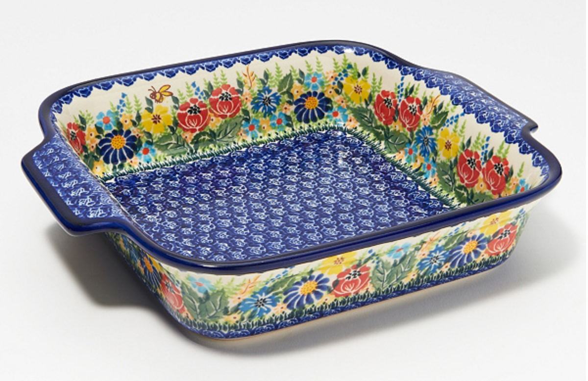 Polish Pottery Square Baker - 9x9 Bakeware