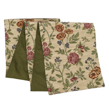 La Belle Floral Brocade 72" Table Runner - Lined