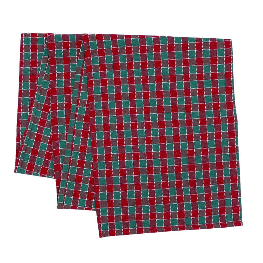 Checkers Red and Green 72" Table Runner - Rectangle - Hemmed