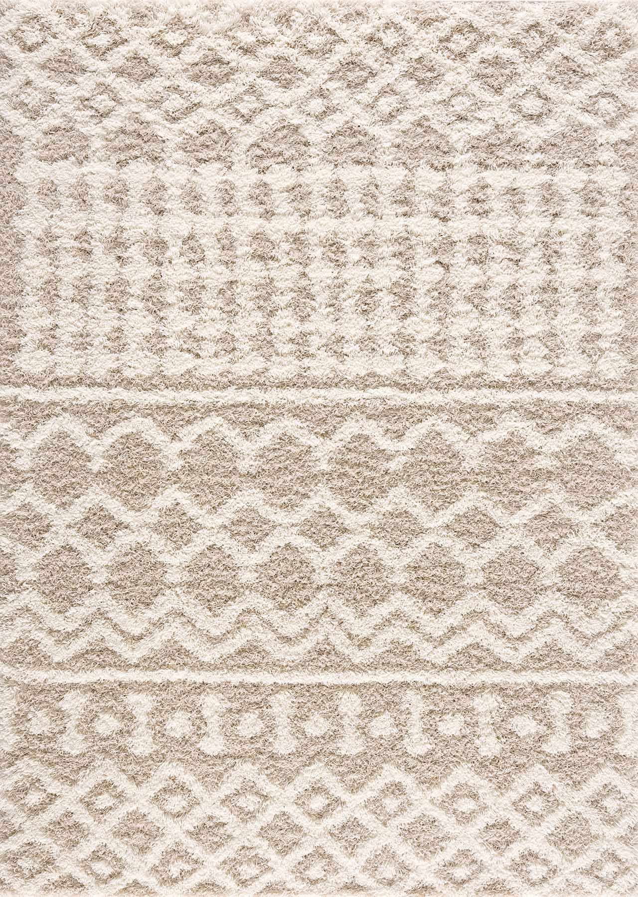 Prompton Cream Plush Area Rugs and Runners