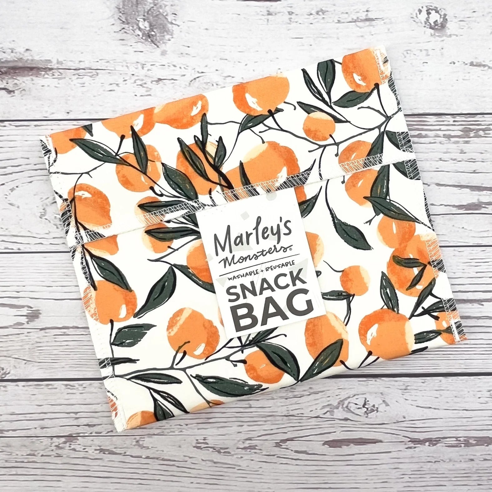 Reusable Snack Bag - 100% Cotton with BPA-Free Waterproof Lining, Washable