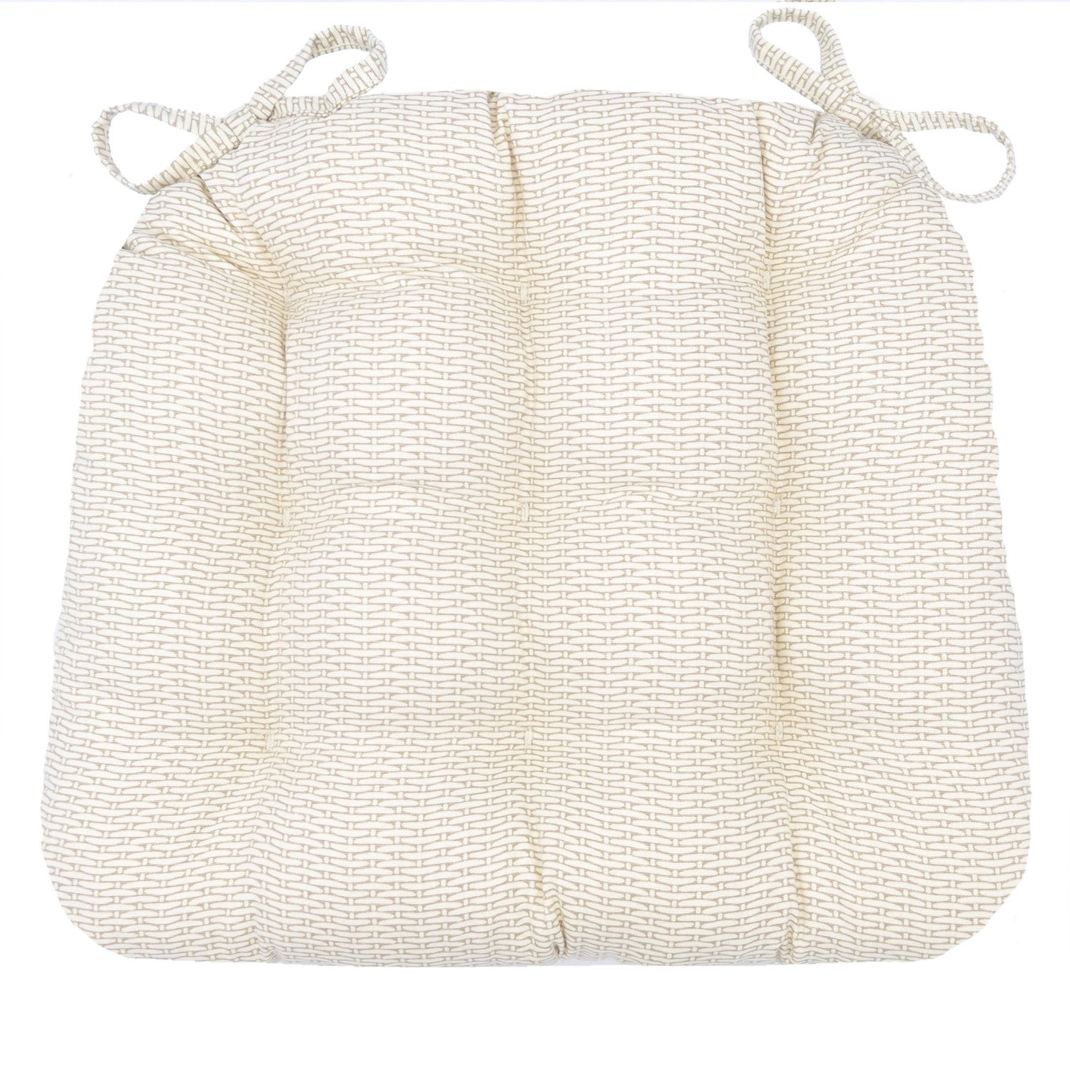 basket weave pattern dining chair cushion