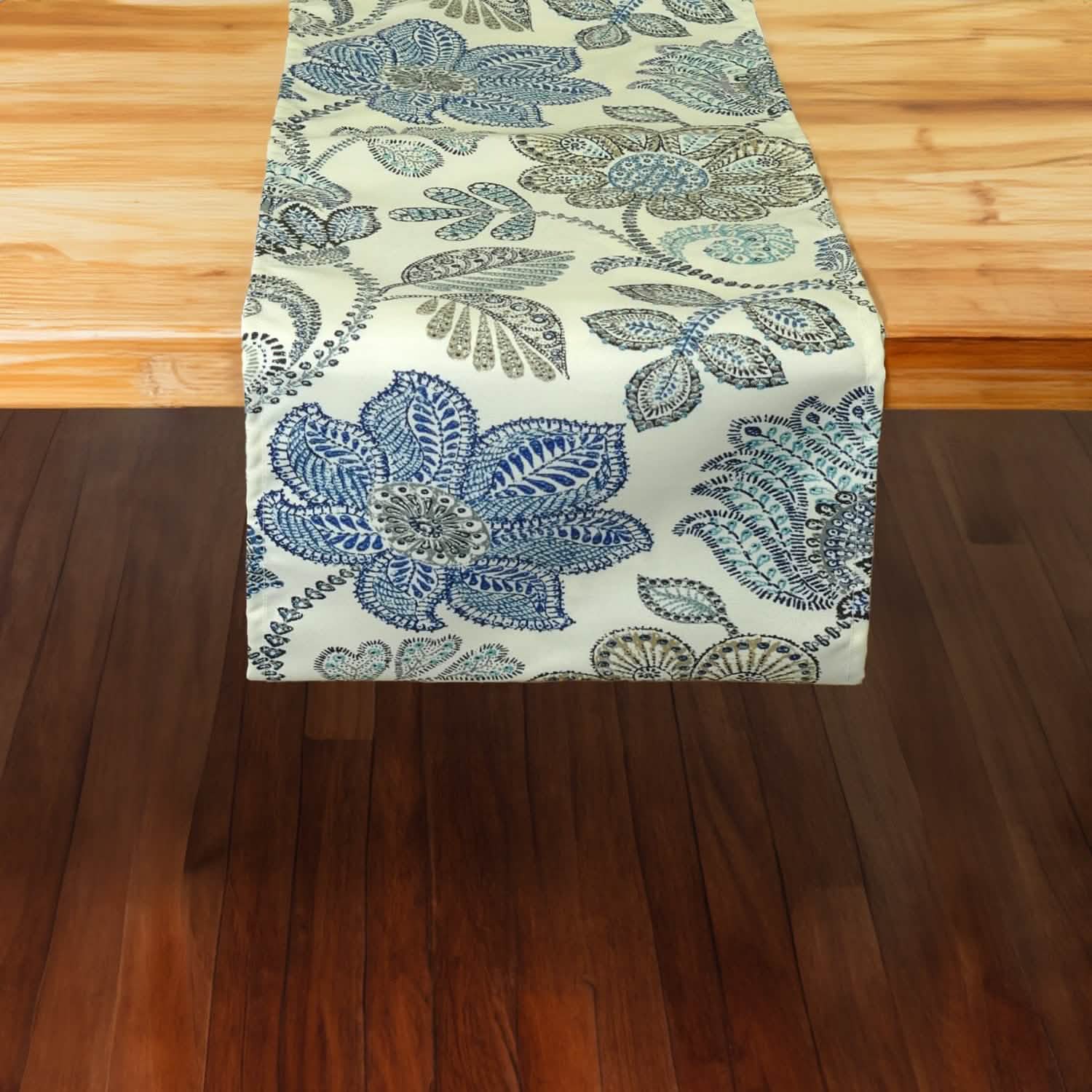 Boutique Blue Floral 72" Table Runner - Rectangle