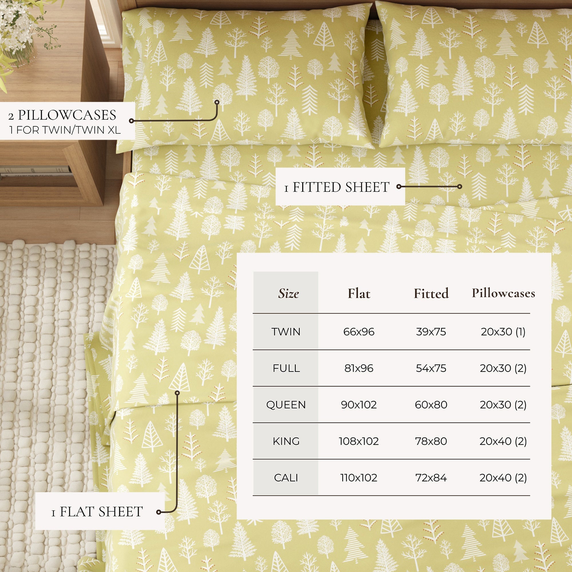 4-Piece Turkish Cotton Flannel Sheet - Lakeview Collection