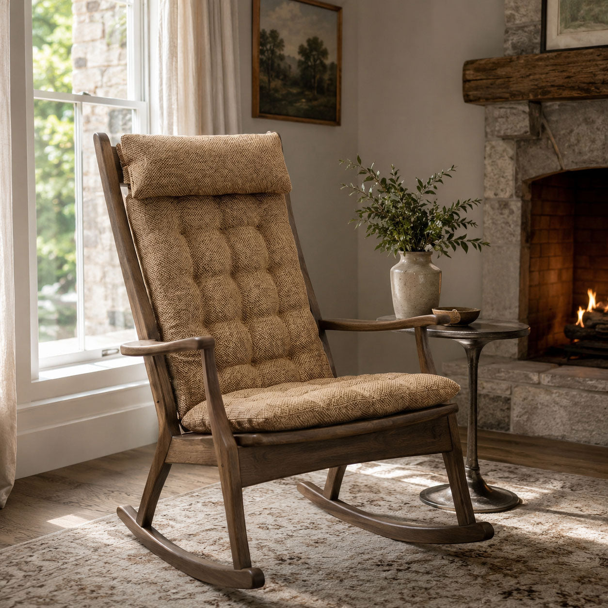 Brisbane Camel Tweed Rocker Back Extender Pillow - Headrest Pillow