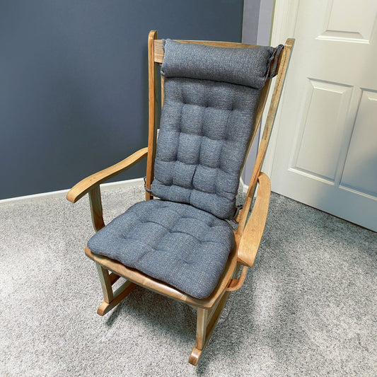 Light Blue Rocking Chair Cushion Pads