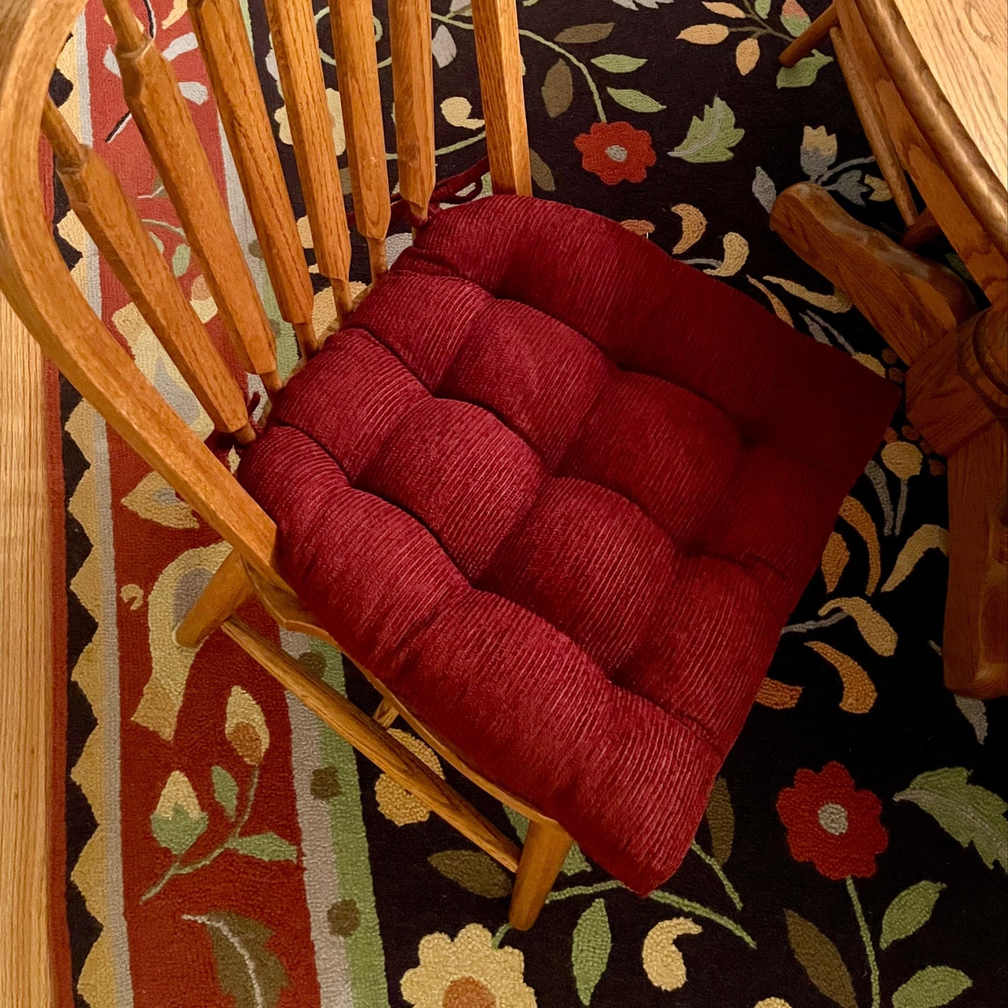 wine red dining room chair cushions