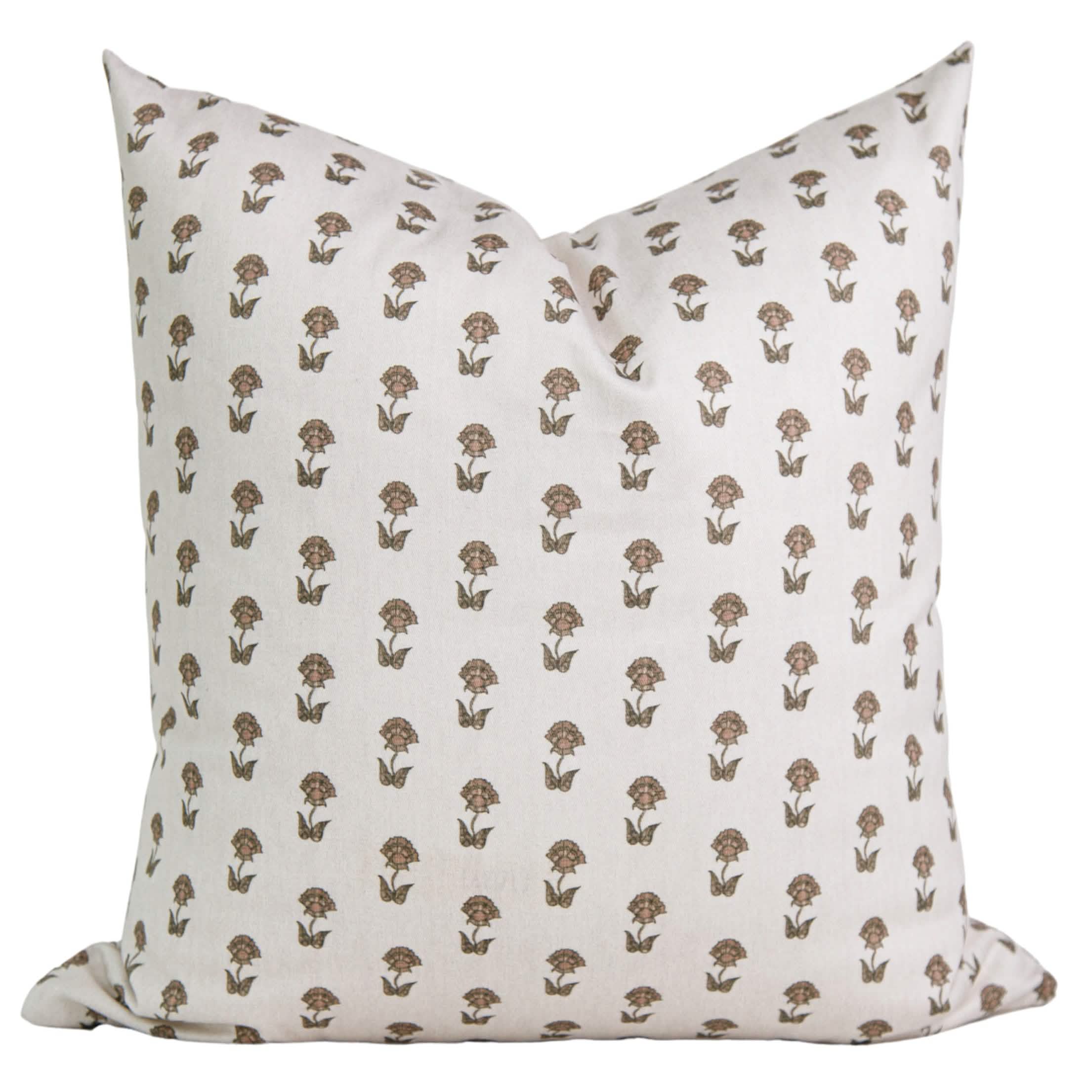 Clara Floral Throw Pillow Cover - 16", 18", 20"