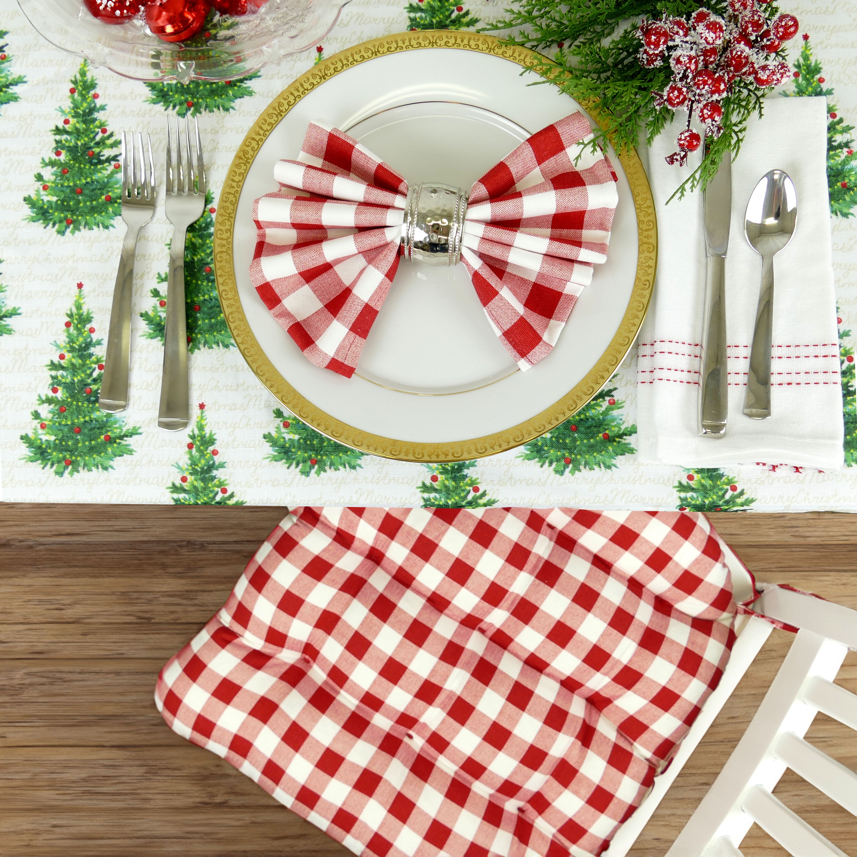 Classic Check Red Cloth Napkins Set of 4