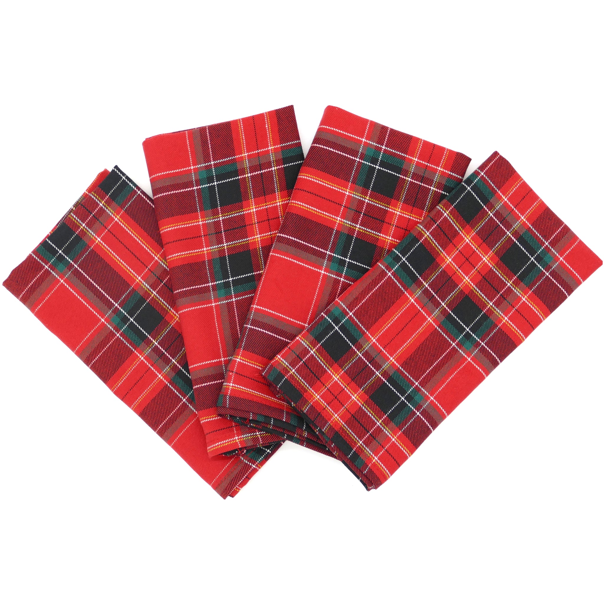 Tartan Red Cloth Napkins Set of 4 or Set of 8