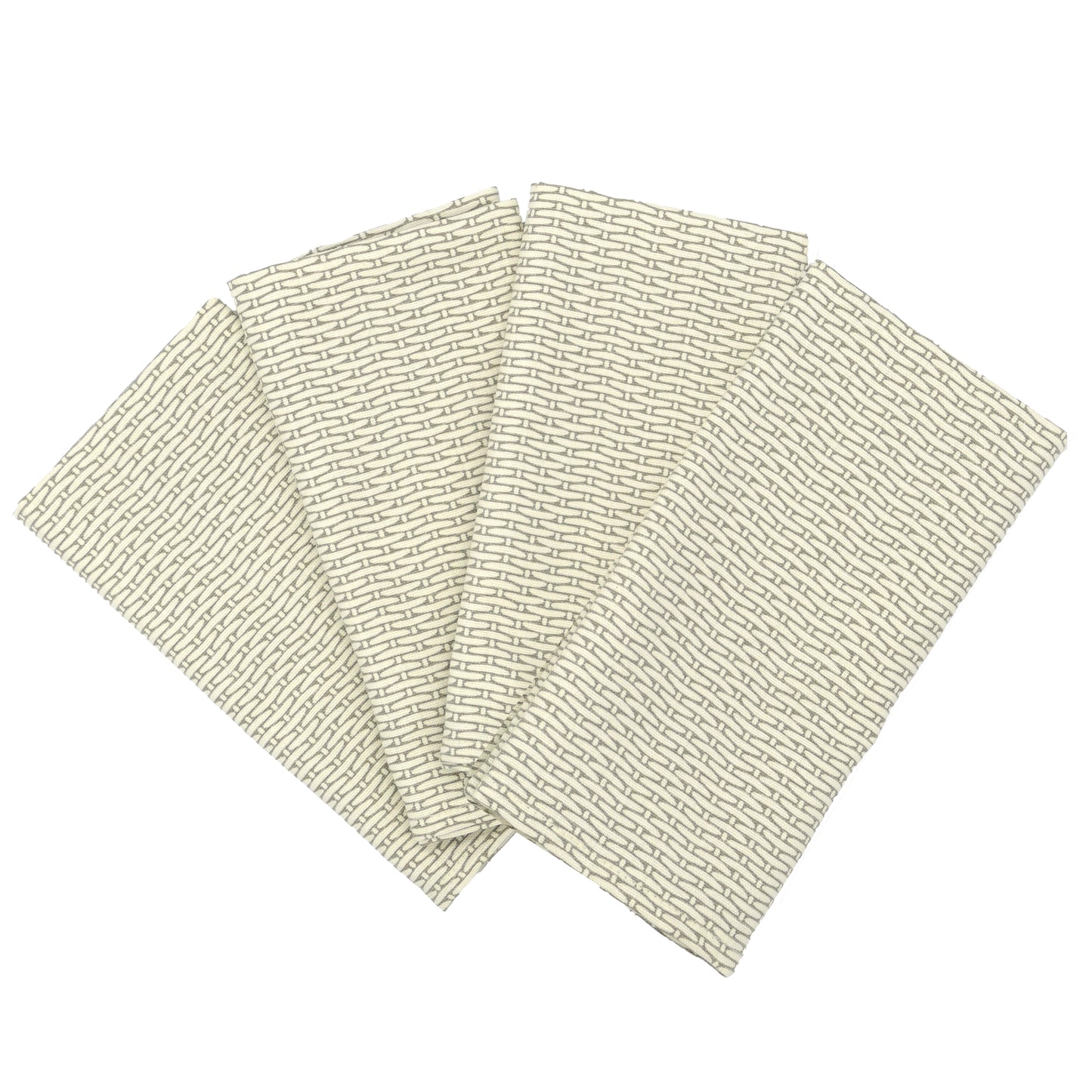 Basketweave Dove Cloth Napkins Set of 4