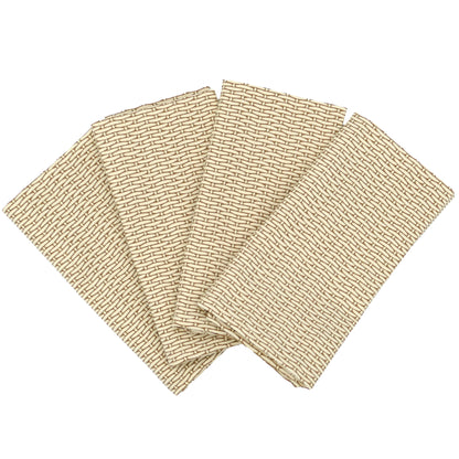 Basketweave Natural Cloth Napkins Set of 4