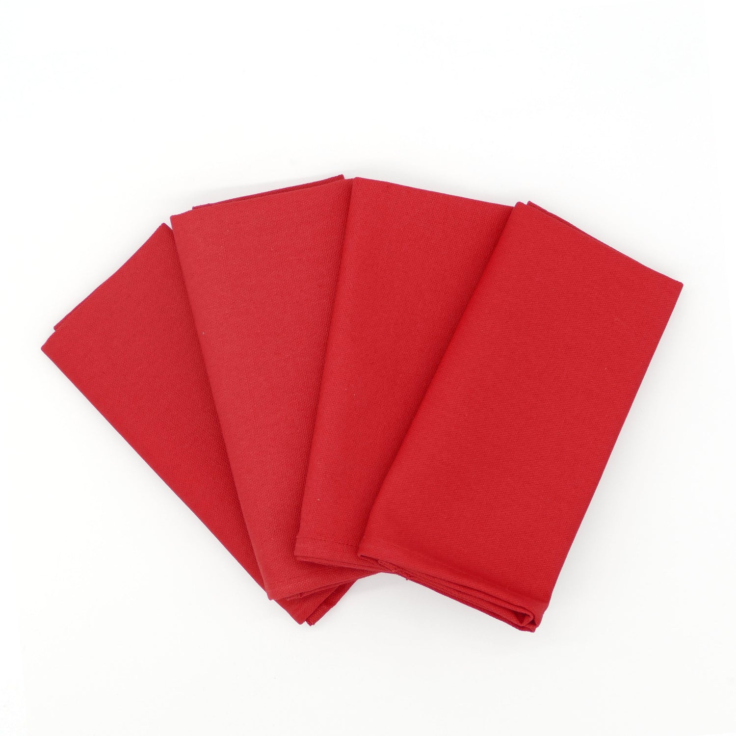 Cotton Duck Red Cloth Napkins Set of 4