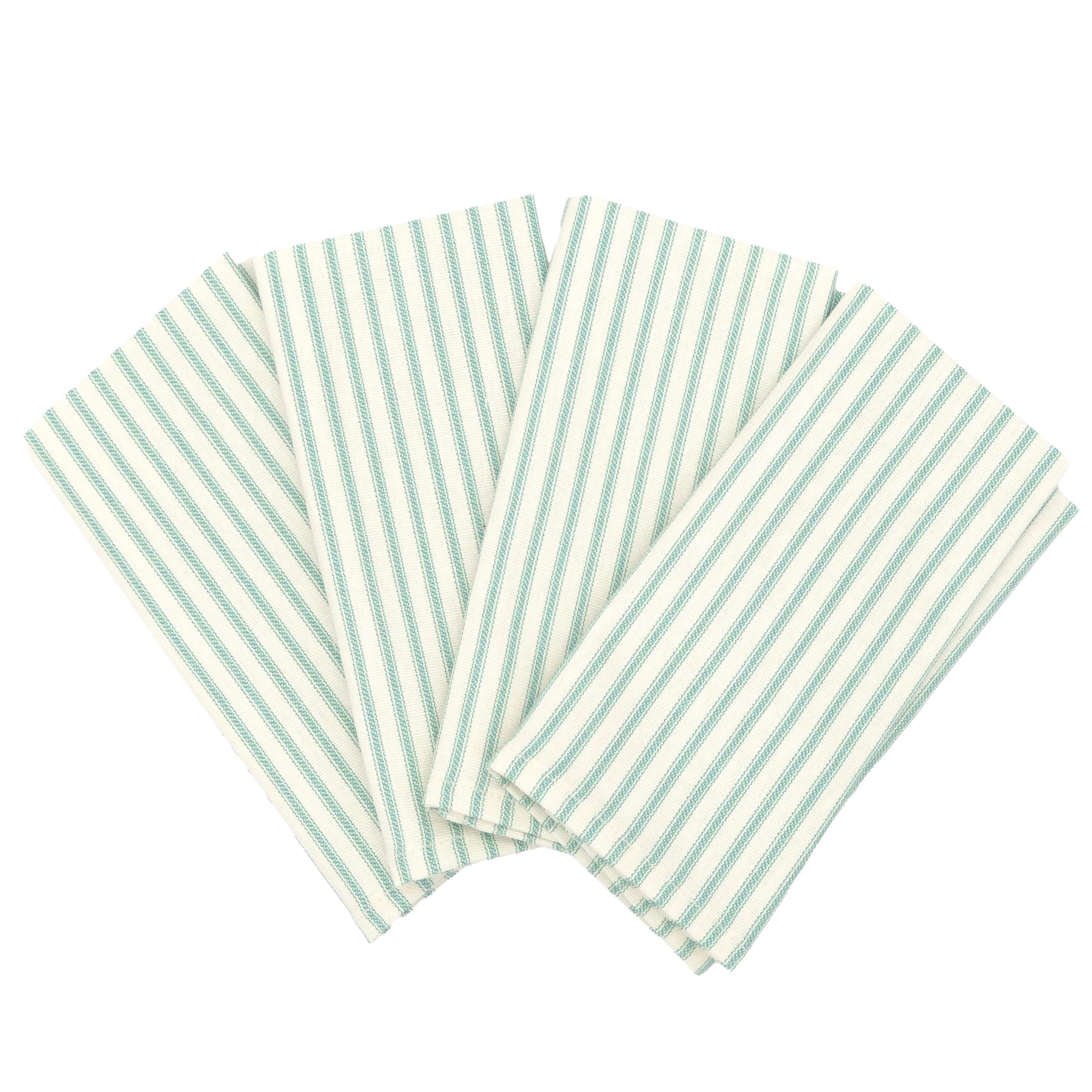 Barnett Home Decor Ticking Stripe Cloth Napkins